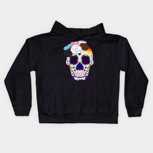 Pride Flag - Sugarskull Dia De Los Muertos Kids Hoodie